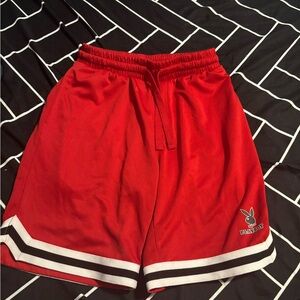 PLAYBOY Vibrant Red Athletic Shorts